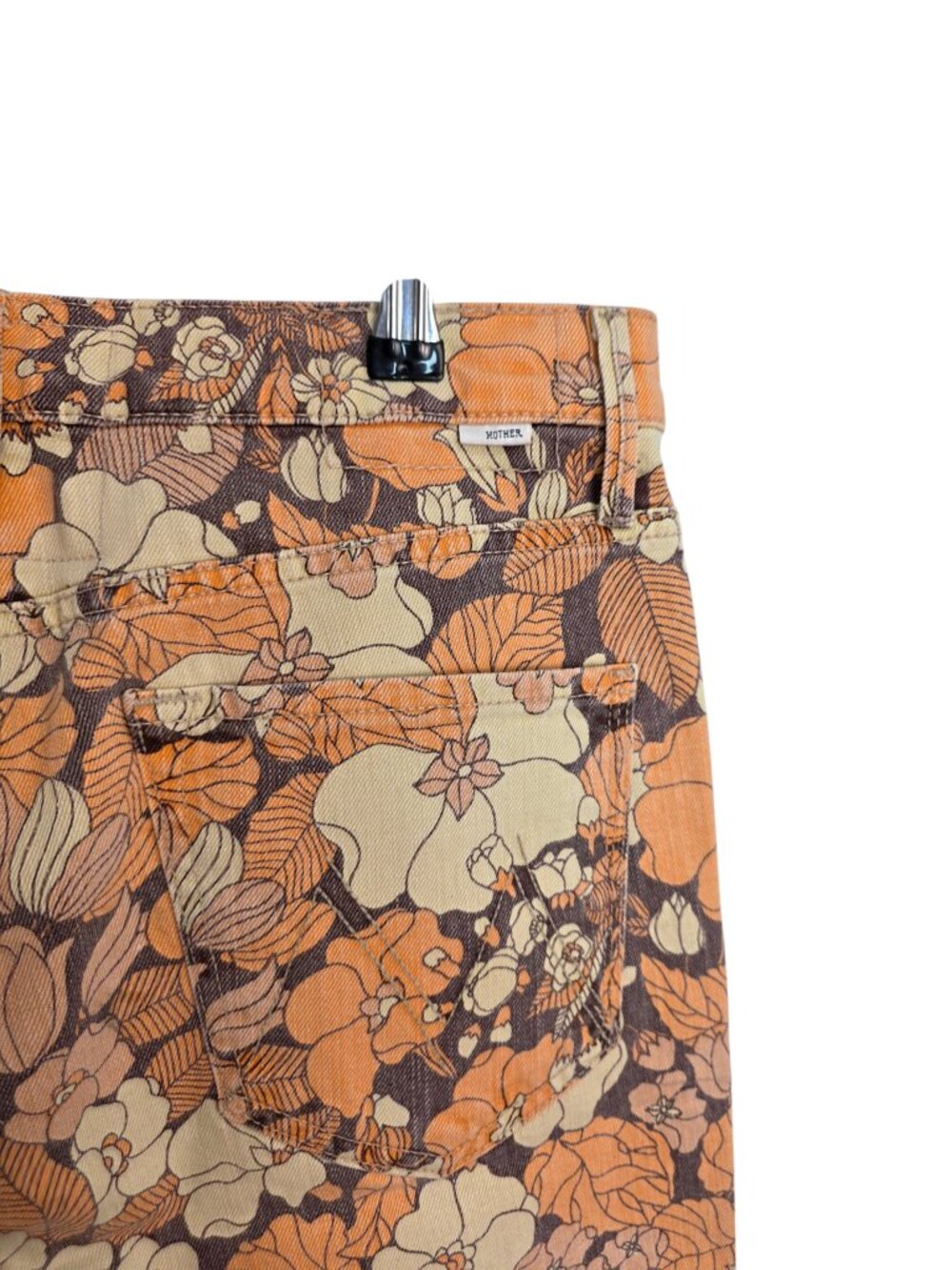 MOTHER The Kick It High Rise Straight Jeans in Orange Blossom, Zip Fly, Size 30 - Picture 12 of 12